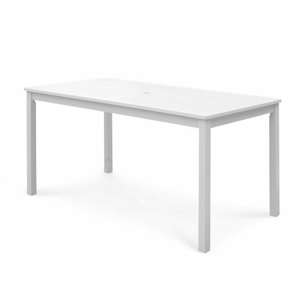 Gfancy Fixtures 29 x 59 x 31 in. White Dining Table with Straight Legs GF3097002